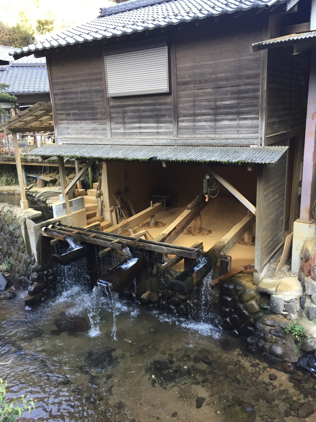Onta water-powered clay mill