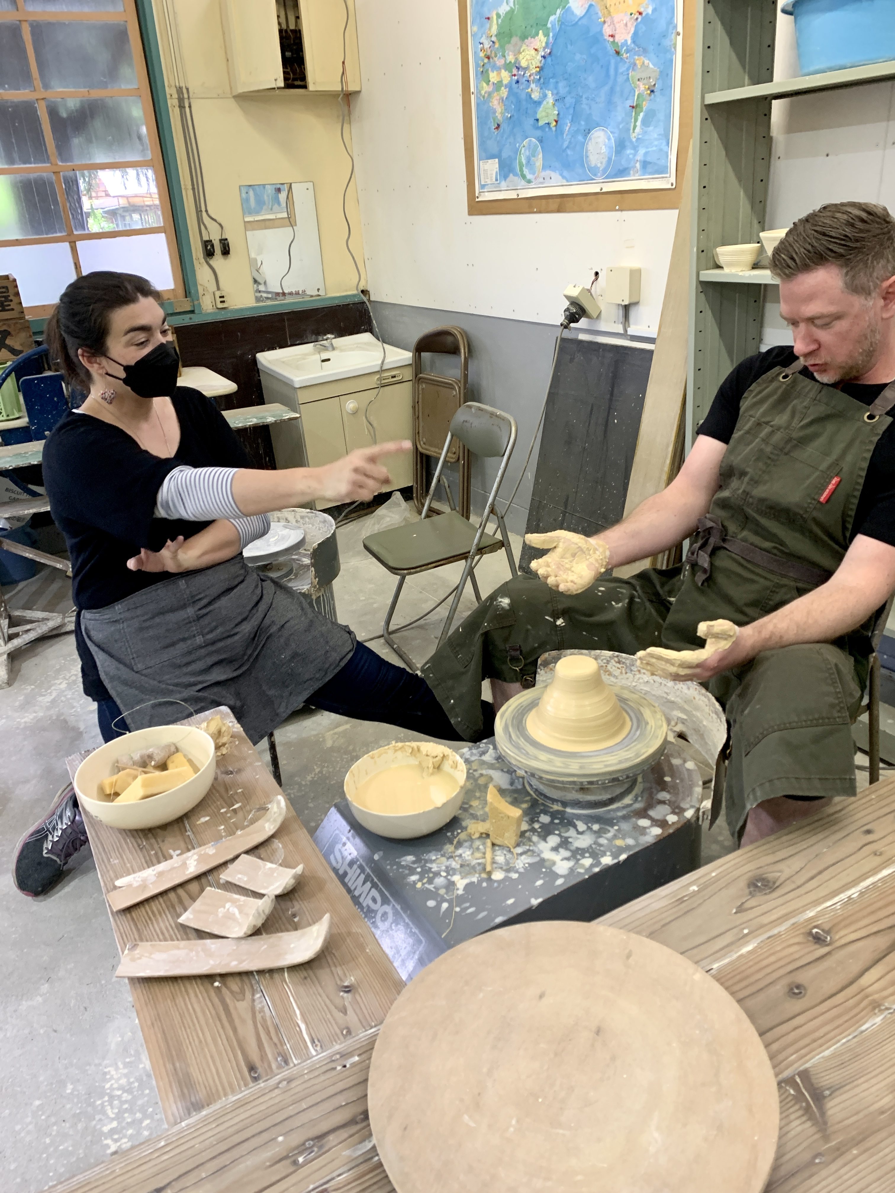 Porcelain throwing experience at Arita